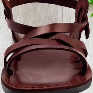 Camel "Jesus" Brown Leather Sandals size 11.5/12